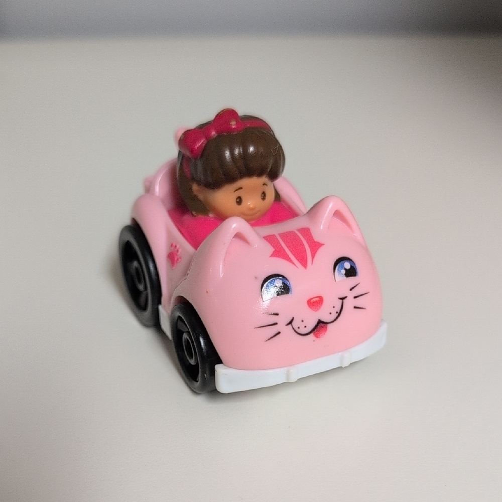 *RARE* Little People Wheelies Mia, Pink Kitty Cat Car, Rare, HTF, 2015